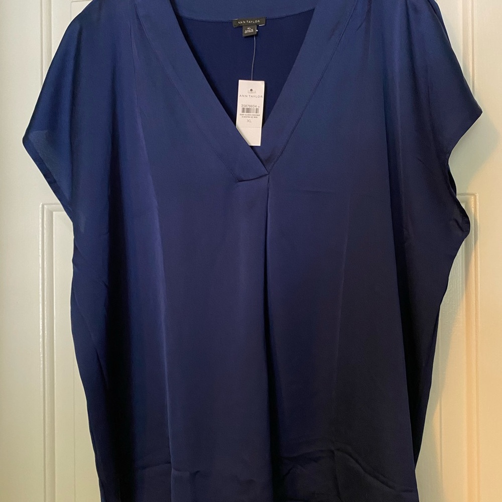 Navy Blue Ann Taylor Women's Top